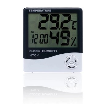 Wimpernverlängerung Feuchtigkeit Temperatur Uhr Messgerät HTC-1
